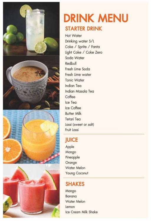 Flavor Restaurant - Sea View Restaurant Menu