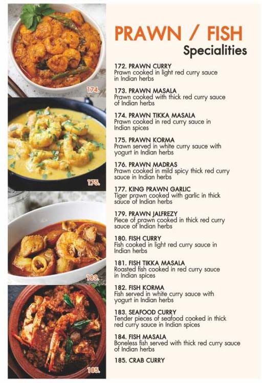 Flavor Restaurant - Sea View Restaurant Menu