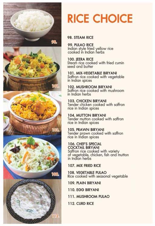 Flavor Restaurant - Sea View Restaurant Menu