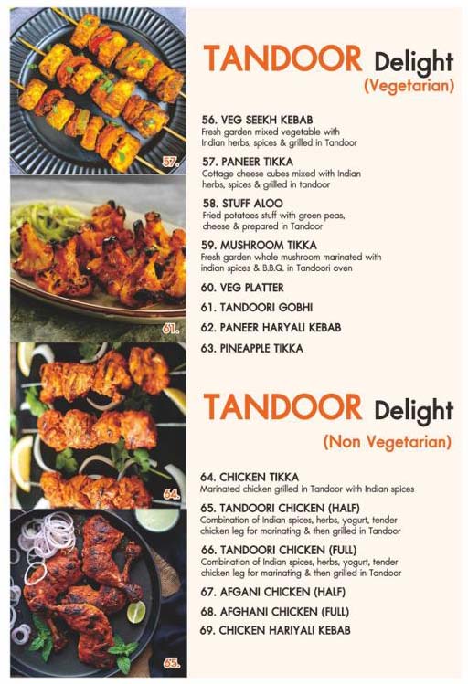 Flavor Restaurant - Sea View Restaurant Menu