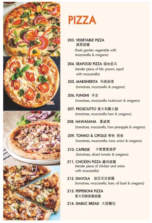 Flavor Restaurant - Sea View Restaurant Menu